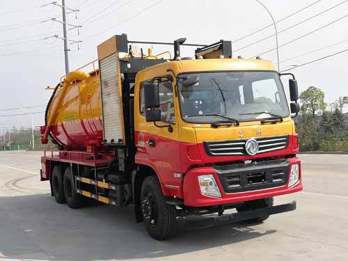 東風(fēng)錦程后雙橋18立方清洗吸污車